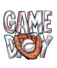 Game Day Baseball Sticker Decal Laptop Wall Mirror Cup Tumblr Locker