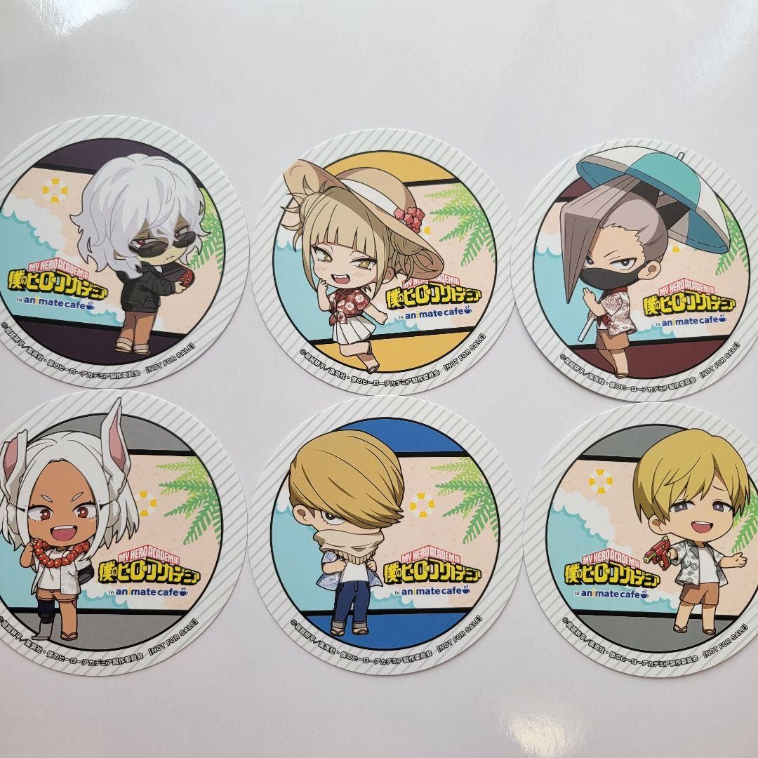 My Hero Academia Coaster Set (6) – Neito Monoma, Edgeshot, Mirko, Shigaraki,