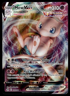 Mew VMAX 114/264 Holo VMAX Rare Fusion Strike NM Pokemon Karte Deutsch