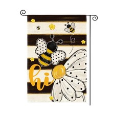 AVOIN colorlife Hi Bee Daisy Garden Flag 12x18 Inch Double Sided Outside, Spr...