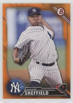 2016 Bowman Draft Top Prospects Orange 5/25 Justus Sheffield #BD-125 i5q