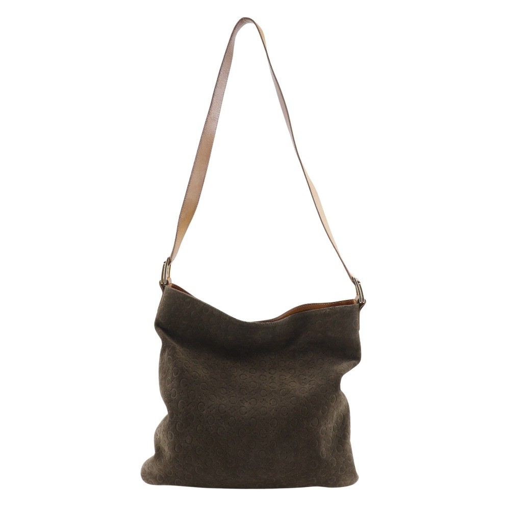 CELINE C MACADAM SUEDE ONE SHOULDER BAG CELINE C Macadam Shoulder