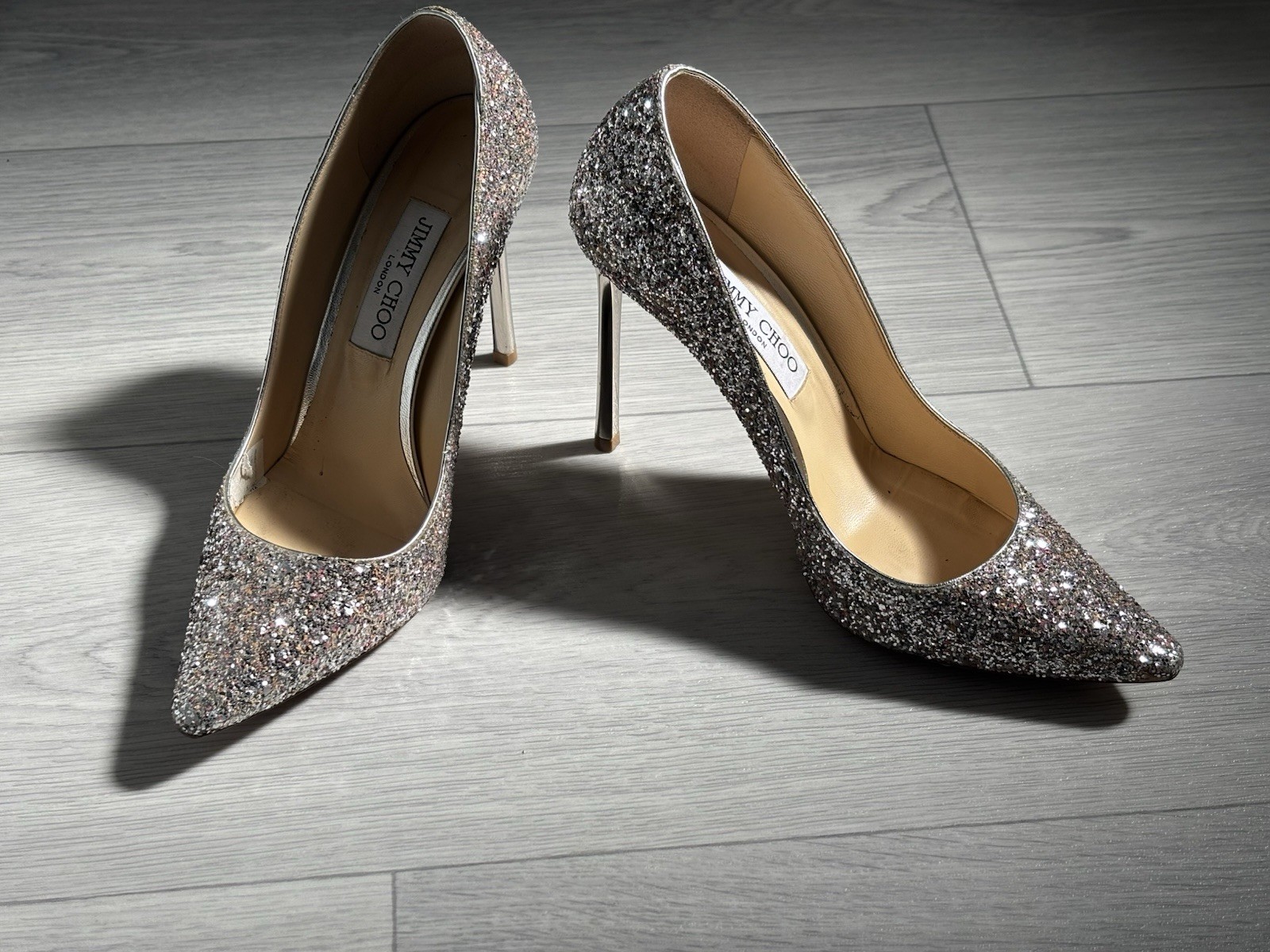 Jimmy Choo London Women's Shoes Size 6 - Camellia mix Speckled Glitter Pump