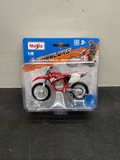 MAISTO 2 WHEELERS 1:18 RED WHITE YAMAHA YZ450F YZ 450F MX BIKE