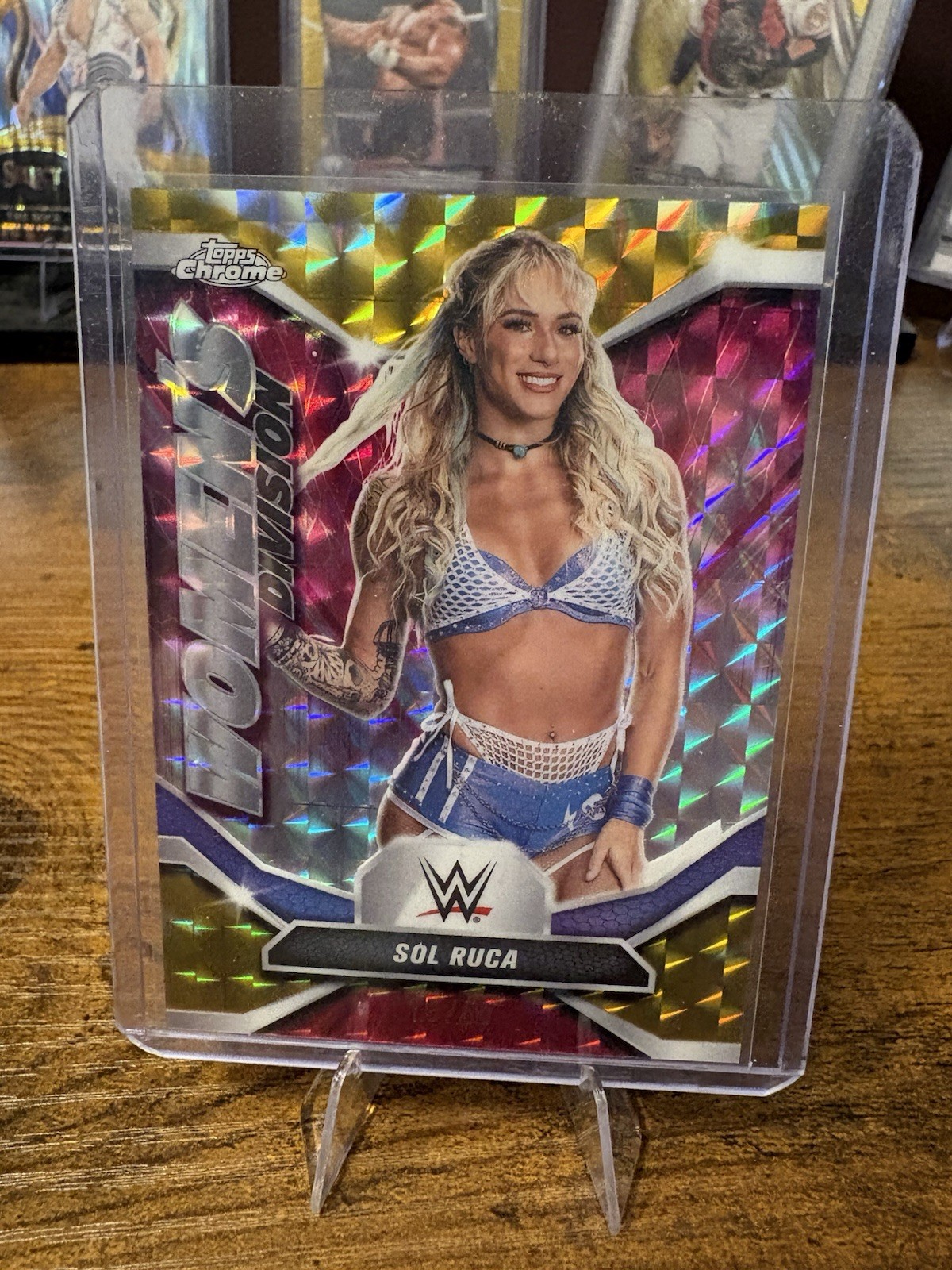 2026 Topps Chrome WWE - Sol Ruca Women’s Division Gold Geometric /50 #WDV-11