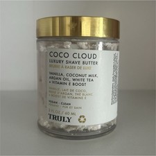 Truly Coco Cloud Shave Butter Vanilla Coconut Milk Argan Oil White Tea 2 fl oz