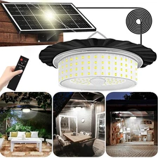 244LED Solar Pendant Light Outdoor Indoor Solar Powered Motion Sensor Shed Light