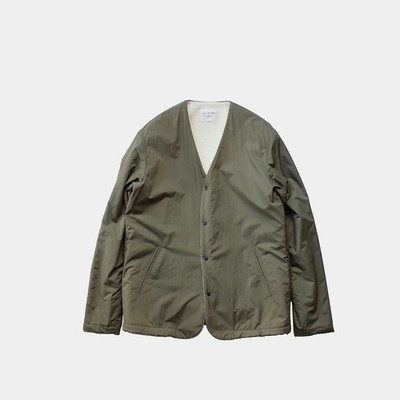 STILL BY HAND V Neck Snap Blouson Cardigan Olive Size 48 Made In Japan