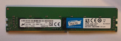 Crucial RAM 8GB DDR4 2666 RDIMM P/N: MTA9ASF1G72PZ(CT8G4DFRA266)