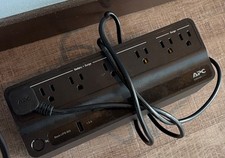 USED-APC Back-UPS 600VA 7 Outlet Battery Backup and Surge Protector Power Black