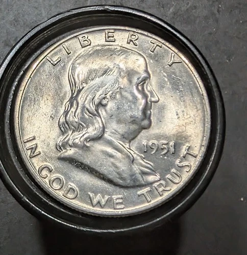 1951-D Franklin Half Dollar FBL CH-Gem/BU White Frosty Luster