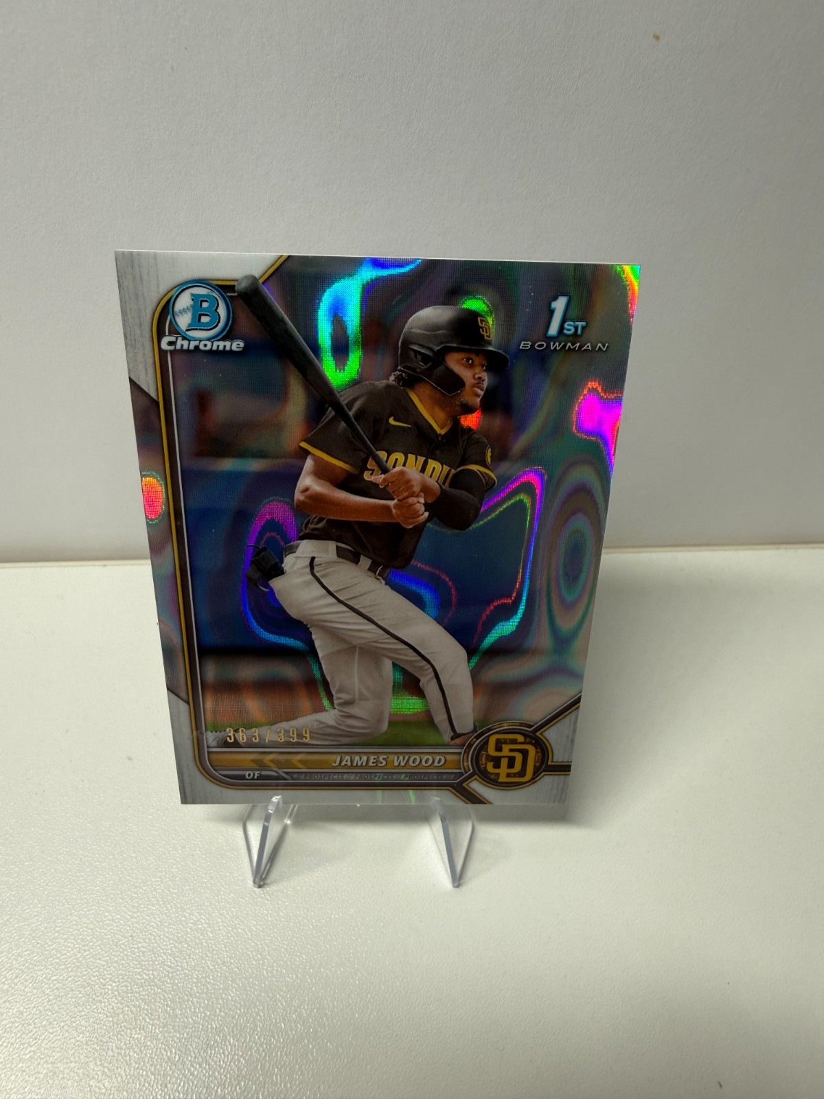James Wood 2022 Bowman Chrome 1st Lava Refractor /399 #BCP-108