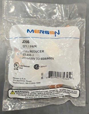 New Mersen J266 Fuse Reducer 200a Amp 600V-AC Free Shipping
