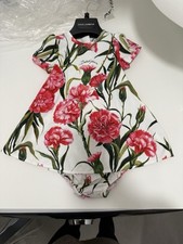 DOLCE & GABBANA dress with matching bloomers. Carnation-Print Interlock Dress