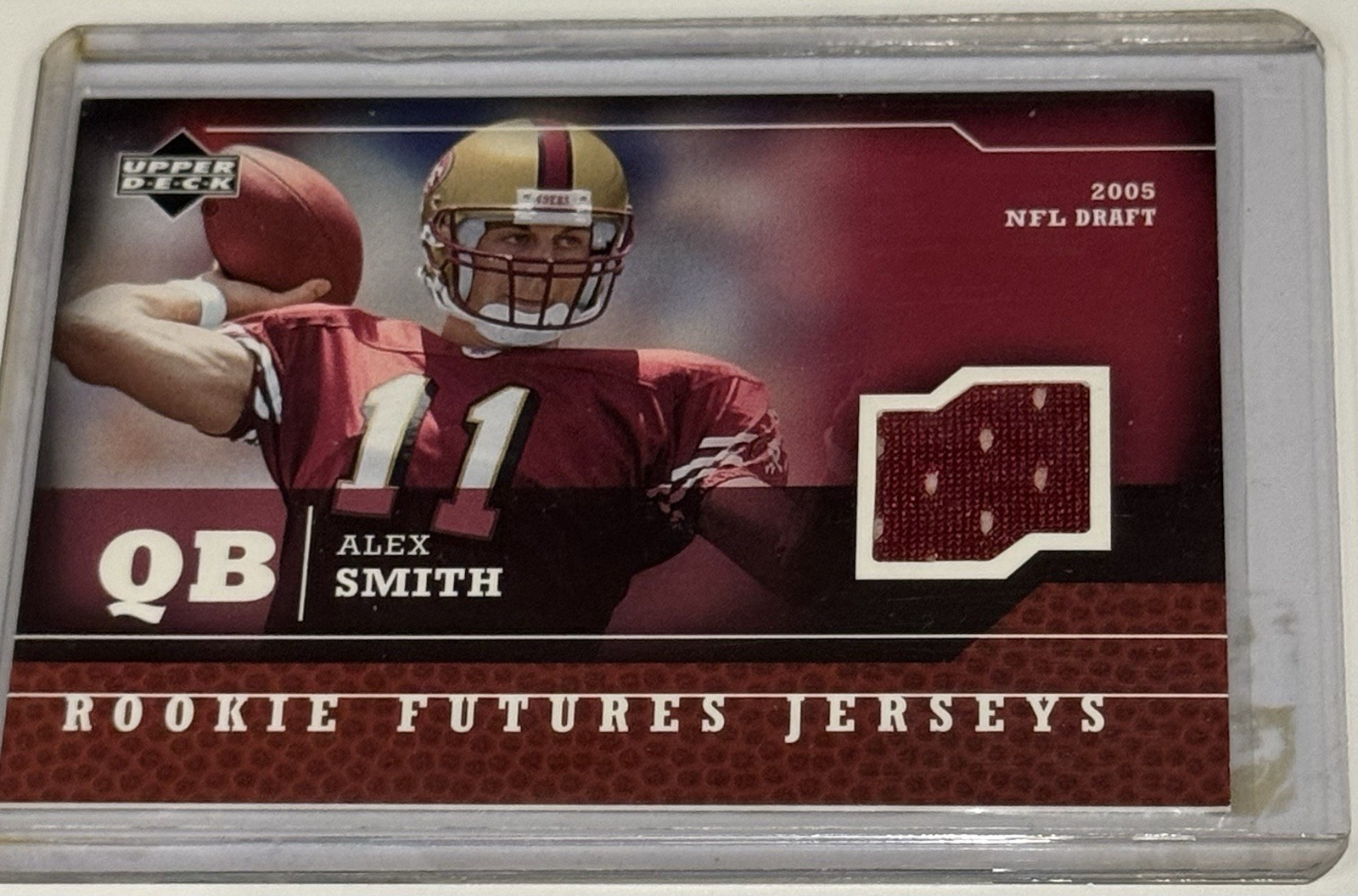 Alex Smith 2005 UD RC 49ers Chiefs Jersey Football Card