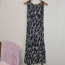 Dressbarn Dress Womens 14 Flowy Tiered Maxi Sleeveless Fairy Grunge Boho EUC
