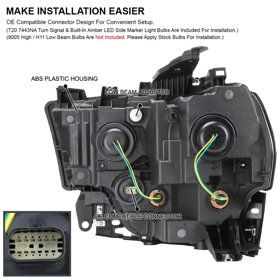 Right Side Headlight Fits 2019-2024 Dodge Ram 2500 3500 Head Lamp Assembly 19-24 Foto 4 de 4