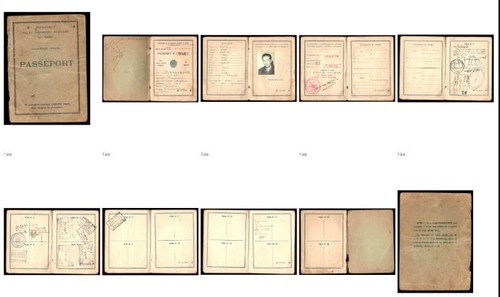 1952 Rare Morocco Passport Jew Judaica Jewish Lot of Visas Collection ID