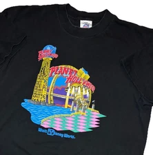 Vintage Walt Disney World Planet Hollywood Single Stitch T Shirt Mens XL 80s 90s