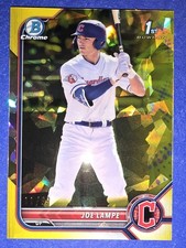 JOE LAMPE 2022 BOWMAN CHROME 1ST GOLD CRACKED ICE REFRACTOR RC SSP#11/99