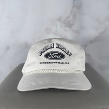 Vintage Hat White Ford Capital Snapback Retro Cap Os