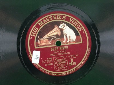 PAUL ROBESON DEEP RIVER /I'M GOIN' TO TELL GOD ALL O' MY TROUBLES 78 RPM  (449) 