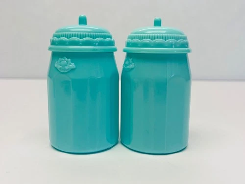 Cabbage Patch Kid Teal Baby Bottle Replacement Set of 2 Doll Accessories BIN 8