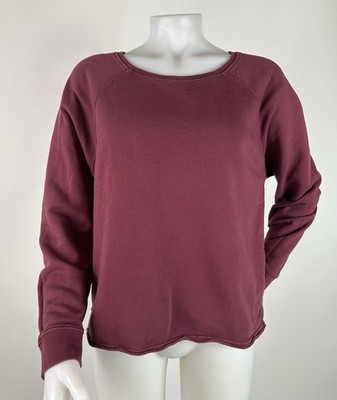 Pact Womens Medium Maroon Organic Cotton Sweatshirt Sustainable Comfort Granola