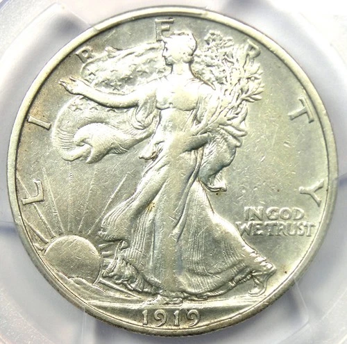 1919-S Walking Liberty Half Dollar 50C - Certified PCGS XF Details (EF) - Rare!