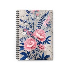 Floral Spiral Notebook - Ruled Lines  Perfect for Note-Taking