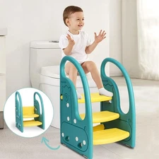 Toddler Step Stool Chair Onasti Kids 3 Step Standing Tower Plastic Helper Stool