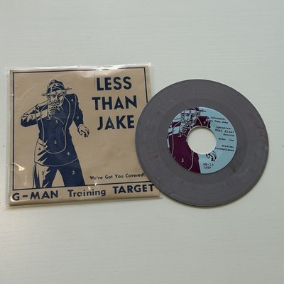 LESS THAN JAKE G-MAN Training Target 7'' Vinyl Ska Punk Grey Swirl /1000 1996