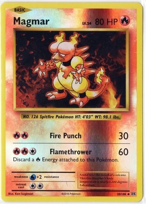 Magmar Reverse Holo 20/108 | EVO | EN | UNCOMMON | EXC | Pokémon | TCG