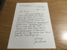 Joe Schmidt Autographed Full Page Letter Detroit Lions HOF Vintage PSA/DNA Rare