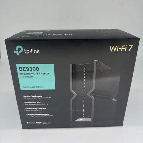 TP-Link BE9300 Archer BE550 Tri-Band WiFi 7 6-Stream 9.2Gbps Router