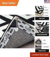 Rug Gripper Pads Keep Area Rugs Corners from Curling, Reusable Double-Sided S...