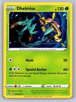 Dhelmise 019/185 Vivid Voltage Pokemon Card Grass Type Basic Hook