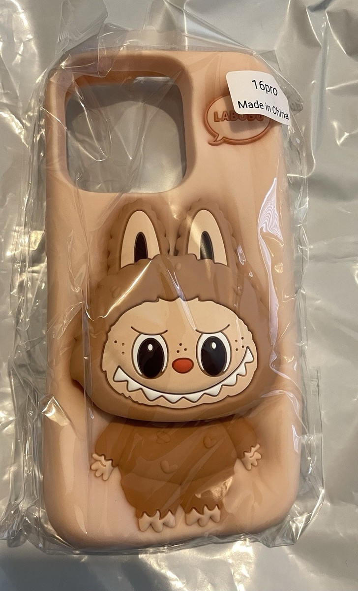 iPhone 16 Pro & 16 Pro Max Cartoon 3D Labubu Rubber Soft Phone