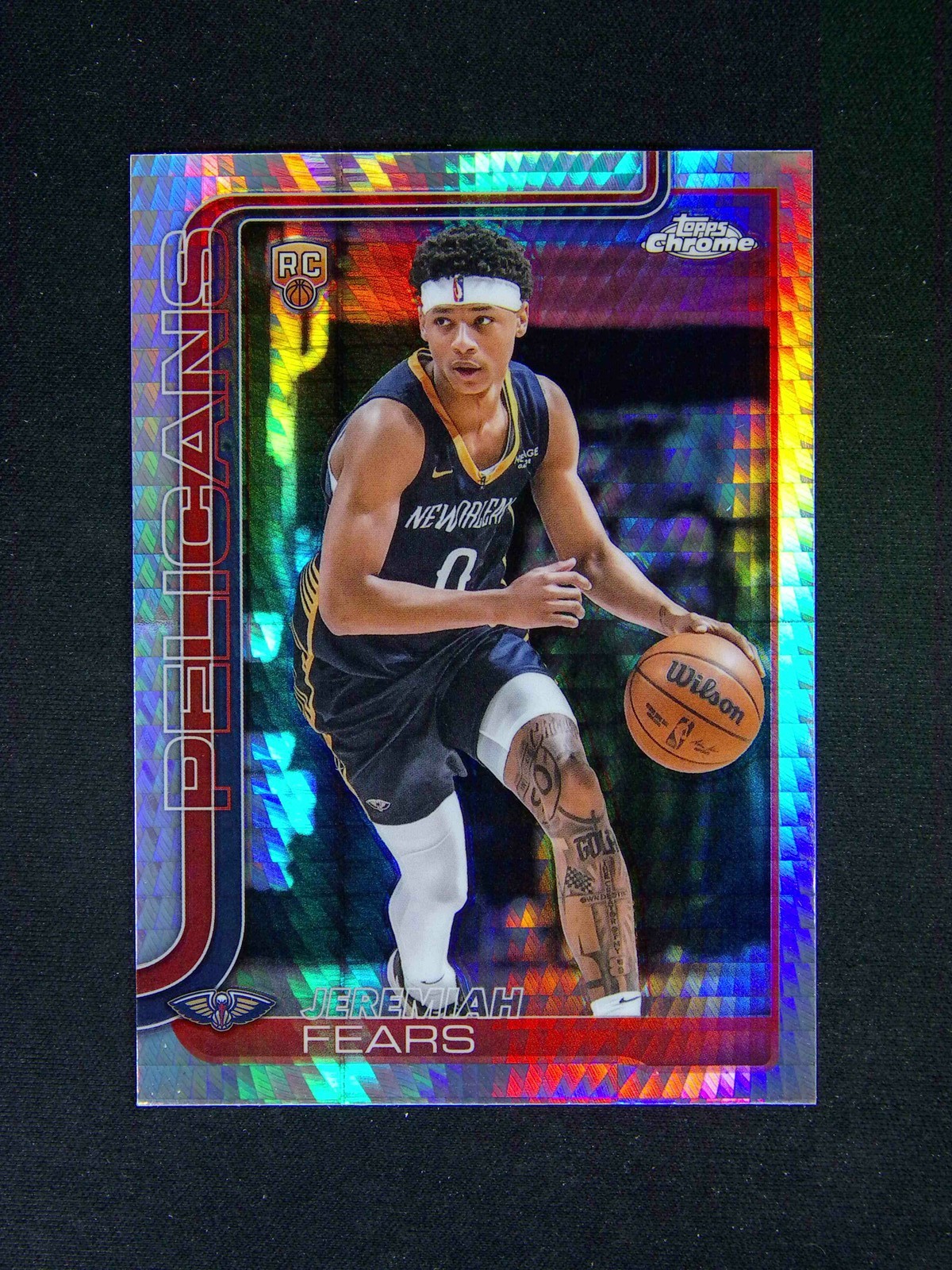 2025-26 Topps Chrome Jeremiah Fears #257 RC Rookie Refractors Prism