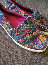 TOMS Women’s Alpargata Cup sole, Floral Slip On Sneakers Shoes Size 7.5 M