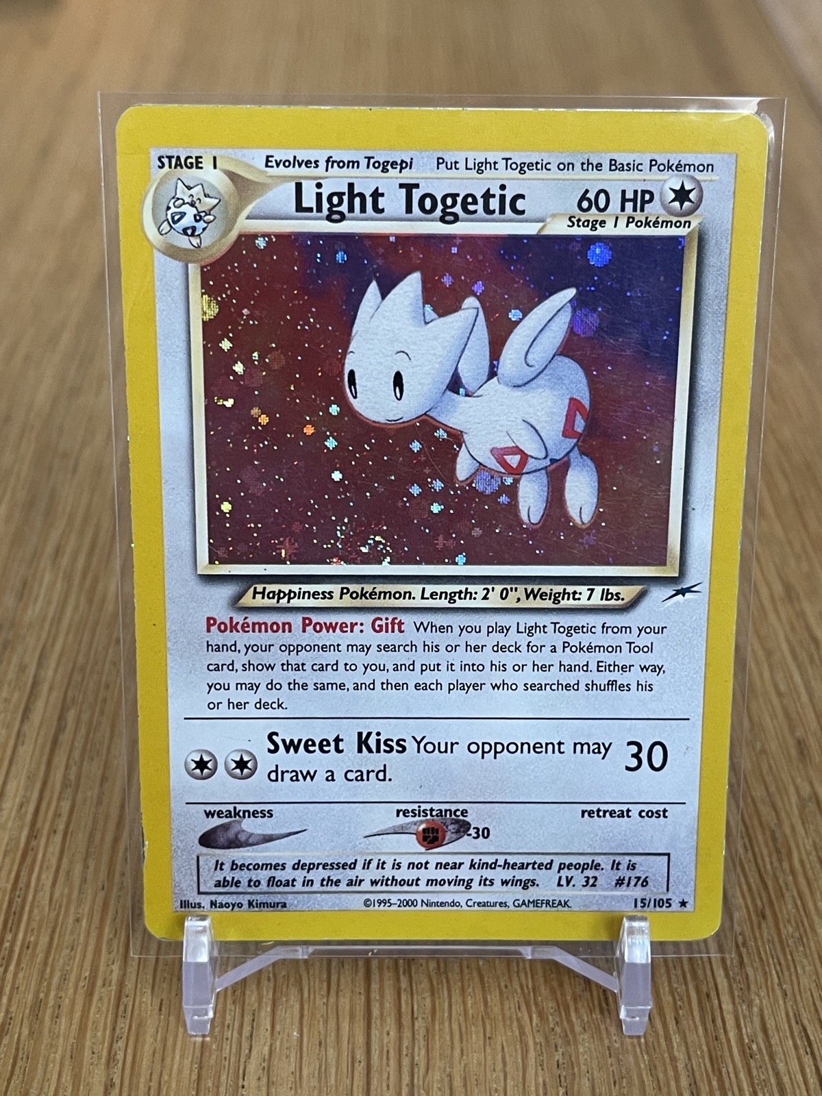 Pokemon TCG - Light Togetic 15/105 Neo Destiny Unlimited - Holo Rare - 2000