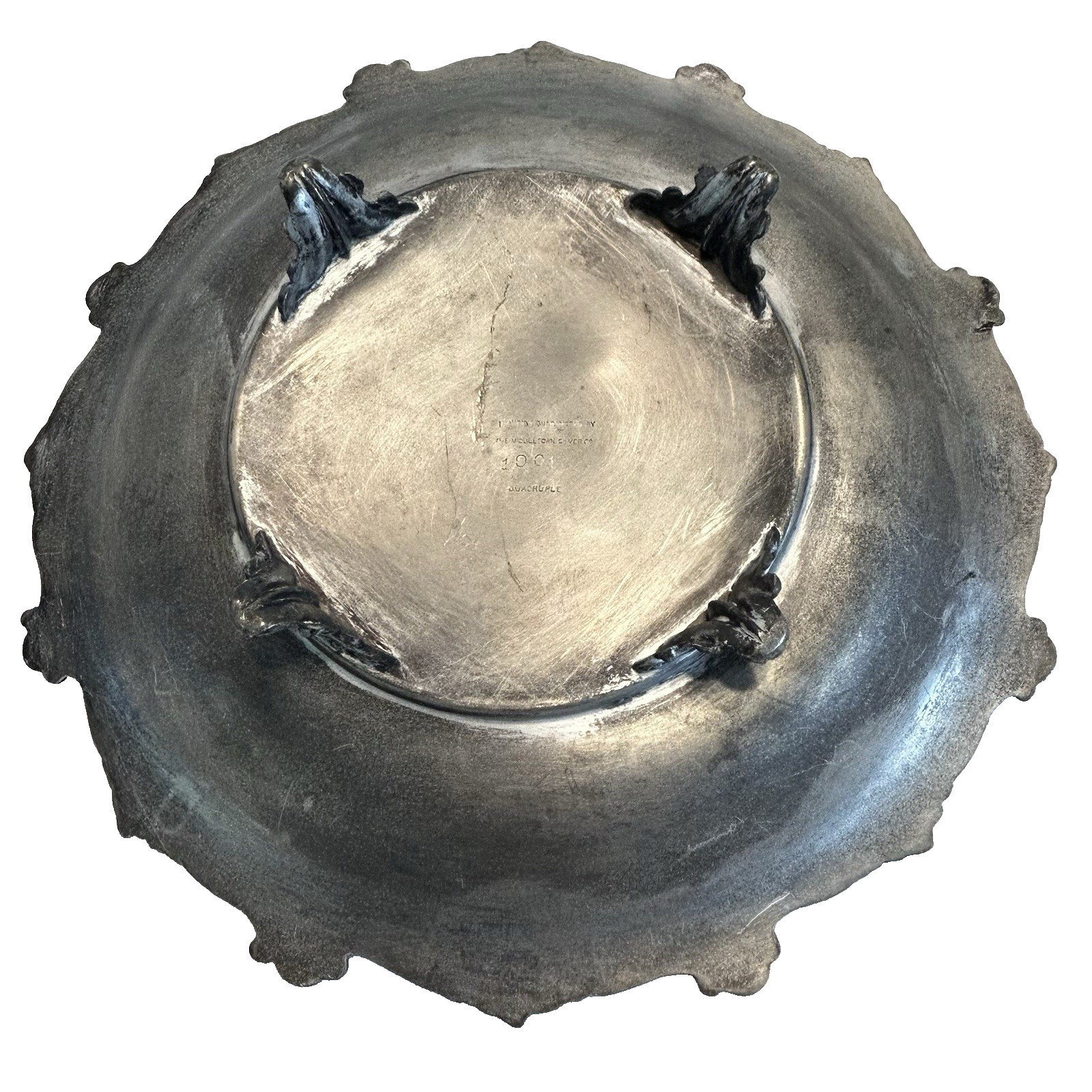 Antique Middletown Silver Co Brides Basket Quadruple Plated Victorian Era 1901