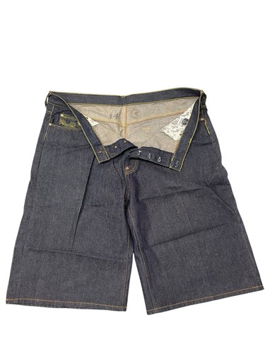 RMC Red Monkey Company x Ksohoh Bondage Raw Dark Denim Shorts Size 44 - Picture 3 of 12