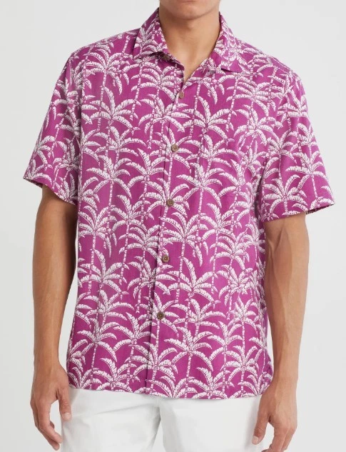 Tommy Bahama Island Zone PALM PARTY SILK BLEND Camp Shirt $148 LARGE, XL, 2XL