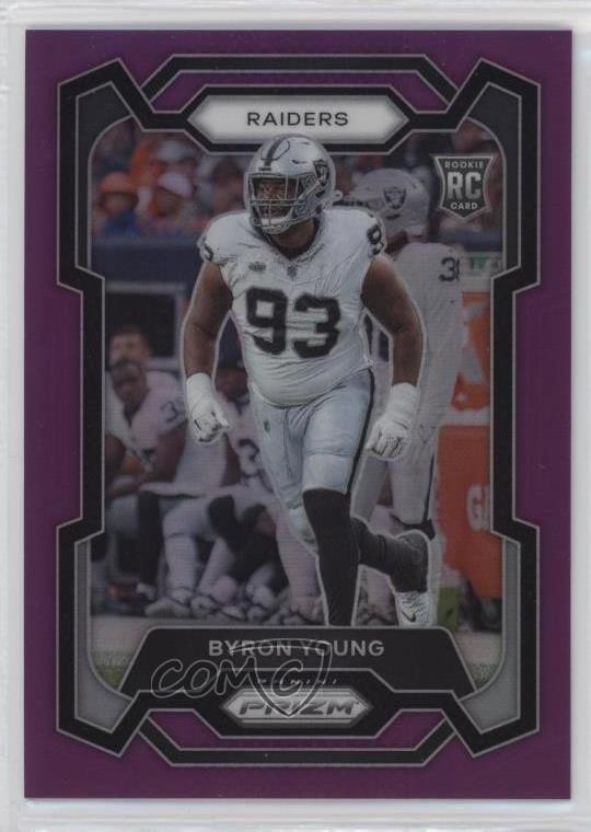 2023 Panini Prizm Rookies Purple Prizm 87/125 Byron Young #355 Rookie RC oh8