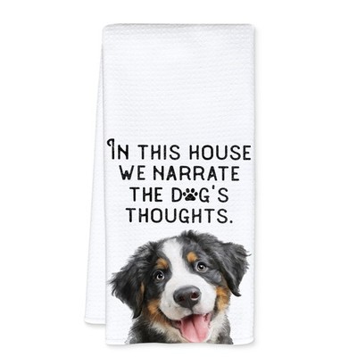 Bernese Mountain Dog Gifts, Berner Owner Mom Decorative Kitchen Towel 16x24