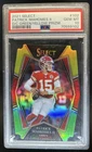 2021 Select Patrick Mahomes II Green and Yellow Die Cut Premier #102 PSA 10