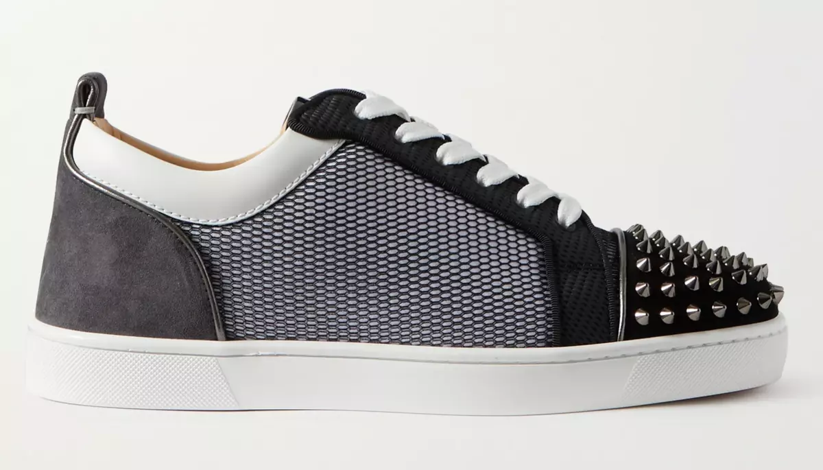 Christian Louboutin Black Louis Junior Spikes Sneakers