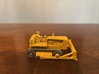 Vintage Lesney Matchbox CAT No.18 Plow Tractor Yellow Grey Wheels Green Treads