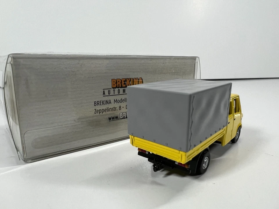 1/87 Brekina 36950 Mercedes L 307 D Doka Amarillo 1988 Foto 2 de 4